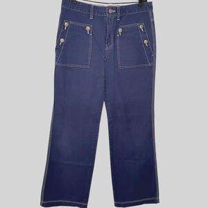 Diesel Womens Navy Trousers Sz 30 Wide Leg EUC